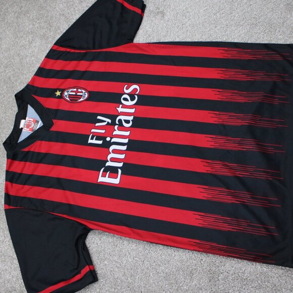 AC Milan Bacca #70 Jersey Shirt Mens Medium Official Licensed Red/Black S/S - Picture 7 of 14